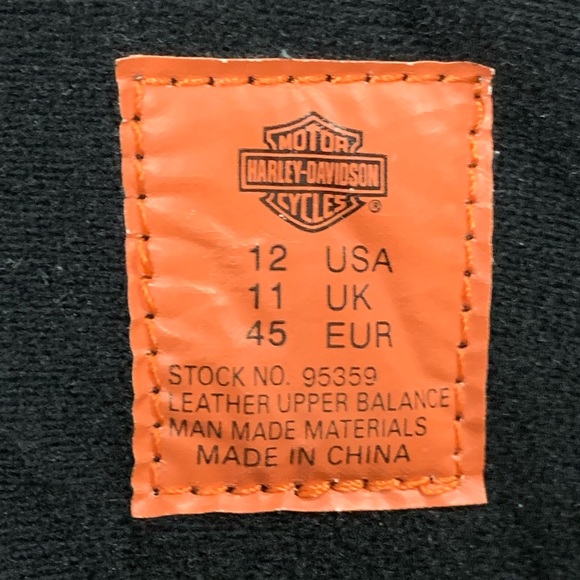 Harley-Davidson Motorcycle Boots Vintage Logo - 12